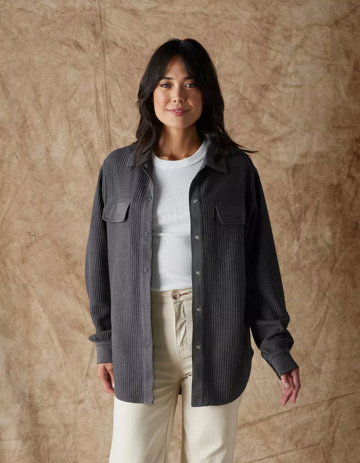 Normal Brand Women's Honeycomb Waffle Overshirt