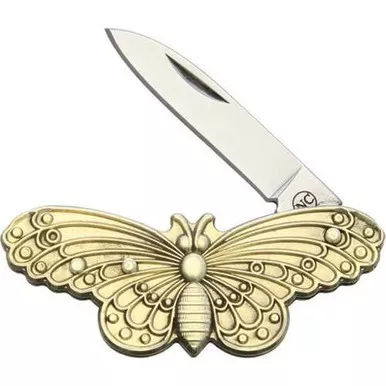 Novelty Cutlery Butterfly Folder Knife Stainless Pen Blade