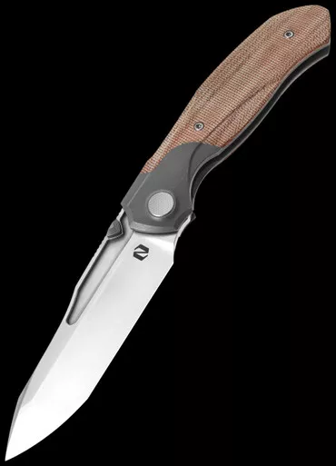 Null Knives Vandal Brown Micarta Folding Knife