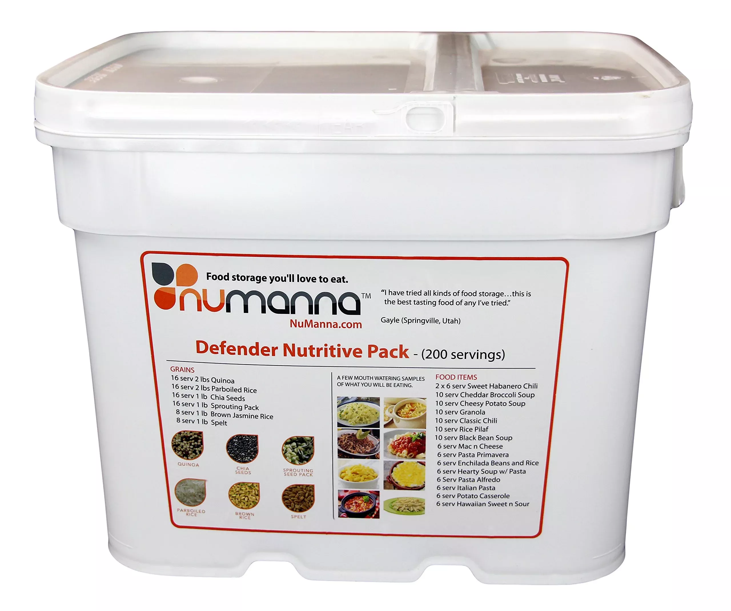 NuManna - 204 Meal Emergency Survival Food Storage Kit