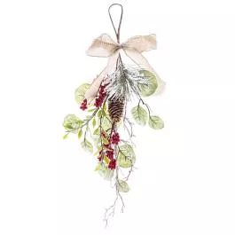 Oak Street Pine Swag With Ribbon
