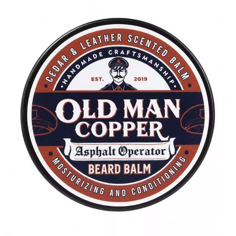 Old Man Copper "Asphalt Operator" Cedar Leather Beard Balm 4 oz