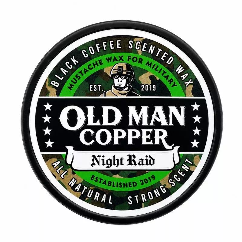 Old Man Copper “Night Raid” Coffee Mustache Wax 1 oz