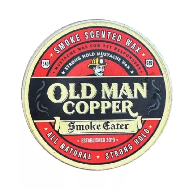 Old Man Copper “Smoke Eater” Heavy Smoke Mustache Wax 1 oz