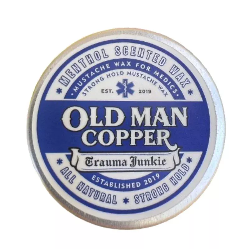 Old Man Copper “Trauma Junkie” Menthol Mustache Wax 1 oz