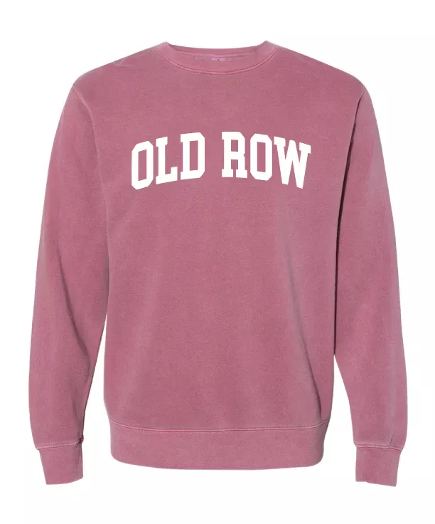 Old Row Pigment Dyed Premium Crewneck Maroon #WROW-1065