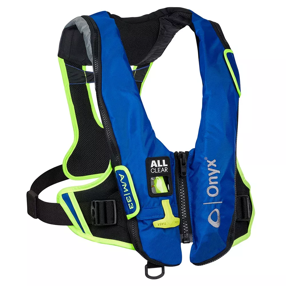 Onyx Impulse A/M-33 All Clear Auto/Manual Inflatable Life Jacket – Blue [132800-500-004-21]