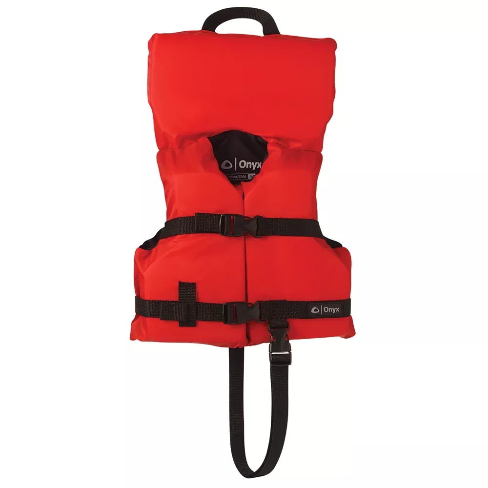 Onyx Nylon General Purpose Life Jacket – Infant/Child Under 50lbs – Red [103000-100-000-12]