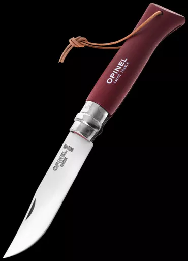 Opinel No. 08 Colorama Burgundy Folding Knife