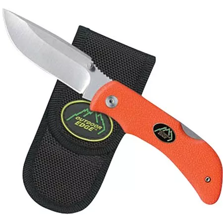 Outdoor Edge Grip-Lite Folder 3.2″ AUS-8 Knife Blaze Orange Handle #GB20C