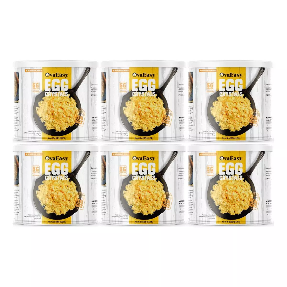 OvaEasy Eggs 36 oz 6 (Case of Six) #10 Cans - 576 Total Servings