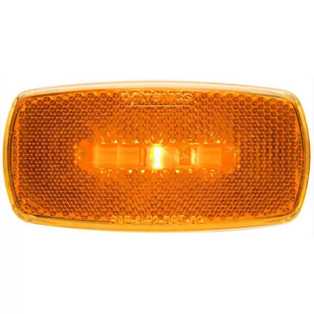 Oval LED Clear/Marker Light, Amber