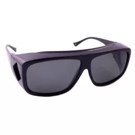 Overalls Large Ladies Polarized Sunglasses - Black Frame - Grey Lens