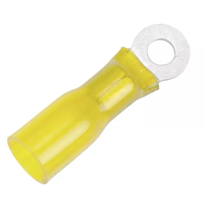 Pacer 12-10 AWG Heat Shrink Ring Terminal – #10 Stud Size – 100 Pack
