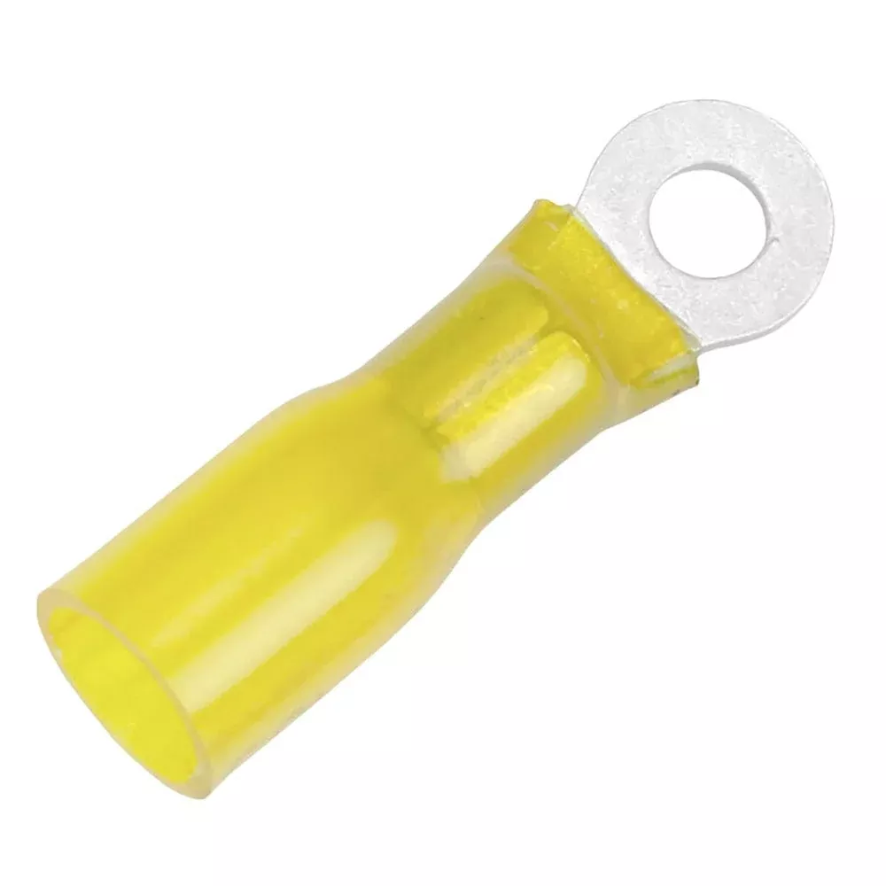 Pacer 12-10 AWG Heat Shrink Ring Terminal – #10 Stud Size – 25 Pack