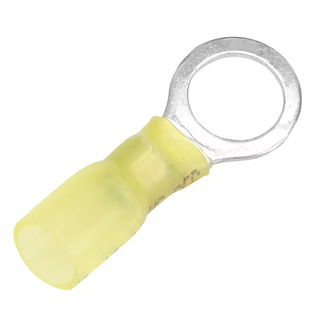 Pacer 12-10 AWG Heat Shrink Ring Terminal – 3/8 Stud Size – 100 Pack