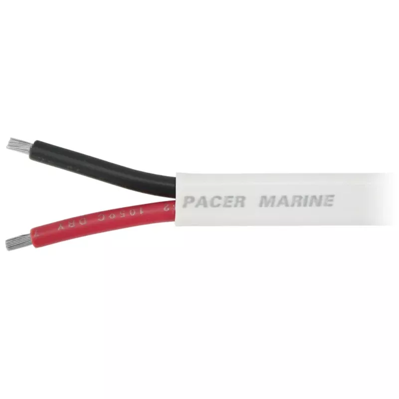 Pacer 14/2 AWG Duplex Wire – Flat Cable – Red/Black – Sold By The Foot