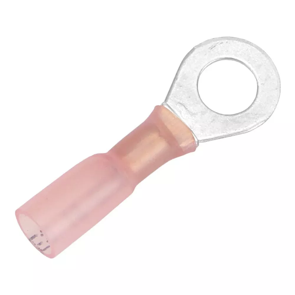 Pacer 22-18 AWG Heat Shrink Ring Terminal – 1/4 Stud Size – 100 Pack