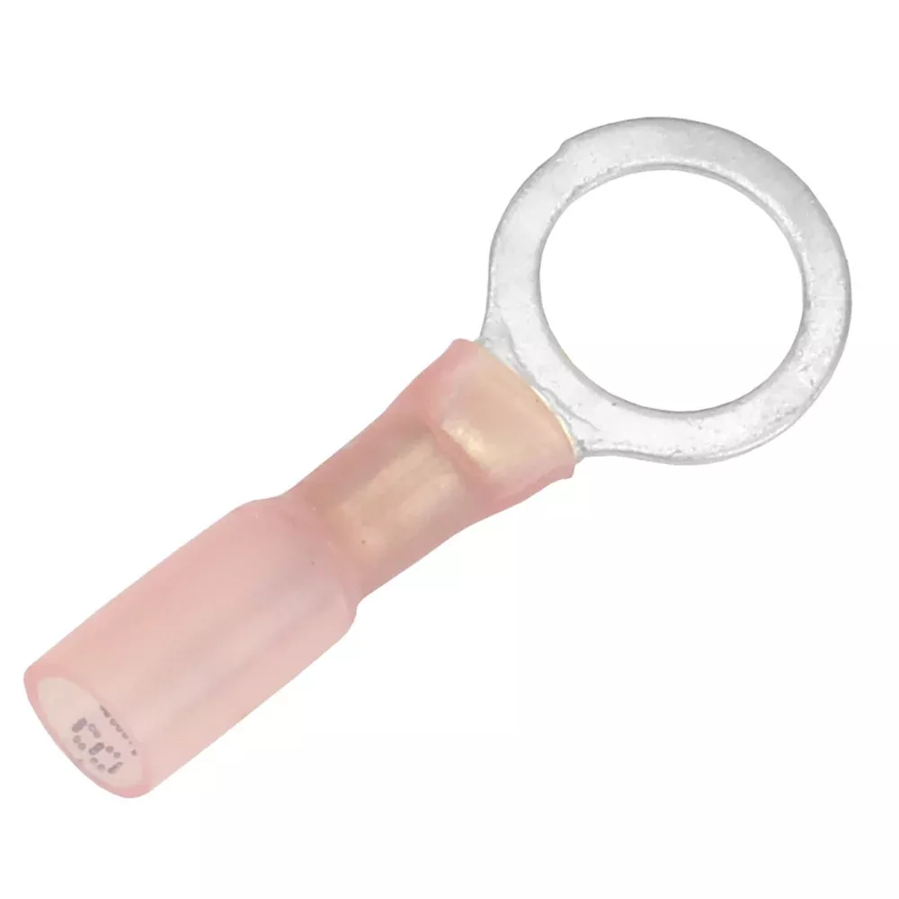 Pacer 22-18 AWG Heat Shrink Ring Terminal – 3/8 Stud Size – 100 Pack