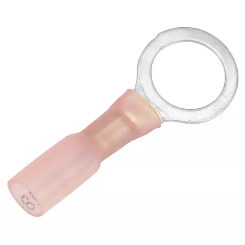 Pacer 22-18 AWG Heat Shrink Ring Terminal – 3/8 Stud Size – 25 Pack