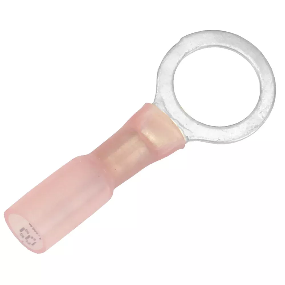 Pacer 22-18 AWG Heat Shrink Ring Terminal – 3/8 Stud Size – 3 Pack