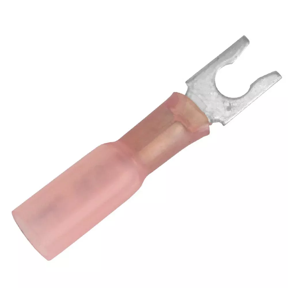 Pacer 22-18 AWG Heat Shrink Spade Terminal – #8 Stud Size – 100 Pack