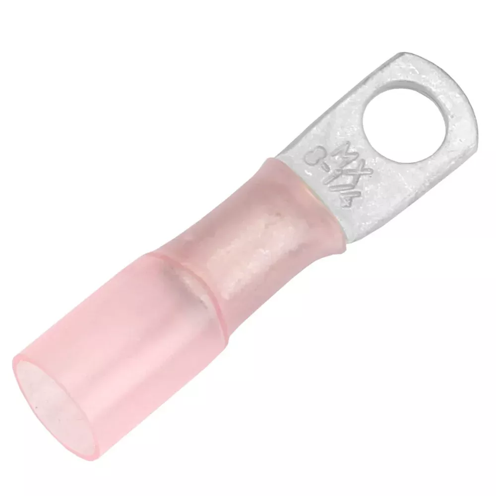 Pacer 8 AWG Heat Shrink Ring Terminal – 1/4 Stud Size – 25 Pack