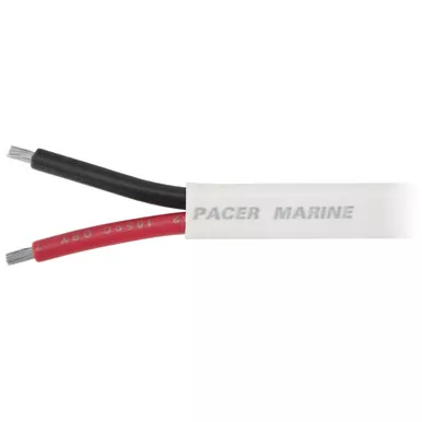 Pacer Red/Black 12/2 AWG Flat Duplex Cable, 100-Foot