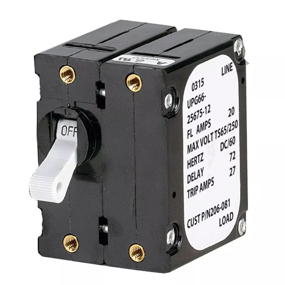Paneltronics ‘A’ Frame Magnetic Circuit Breaker – 5 Amps – Double Pole