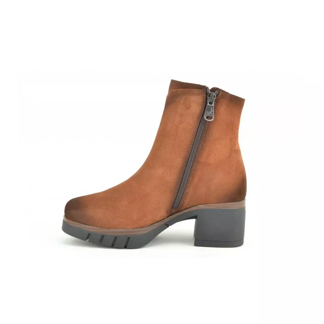 Paula Urban Women's Leather Ankle Boots with Zip