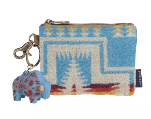 Pendleton Bison ID Pouch with Keychain – RFID Protected Wool Wallet