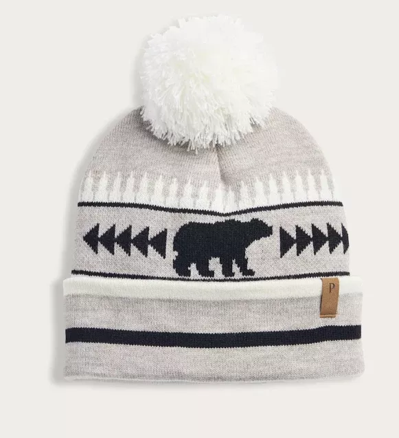 Pendleton Elk Stripe Pom Beanie