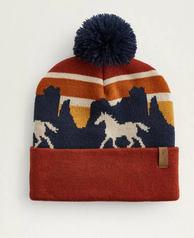 Pendleton Retro Scene Beanie – Classic Pom Beanie for Men & Women