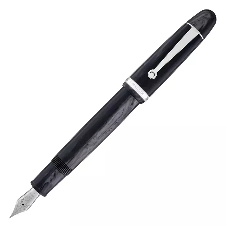 Penlux Masterpiece Grande “Black Wave” Fountain Pen Medium Nib