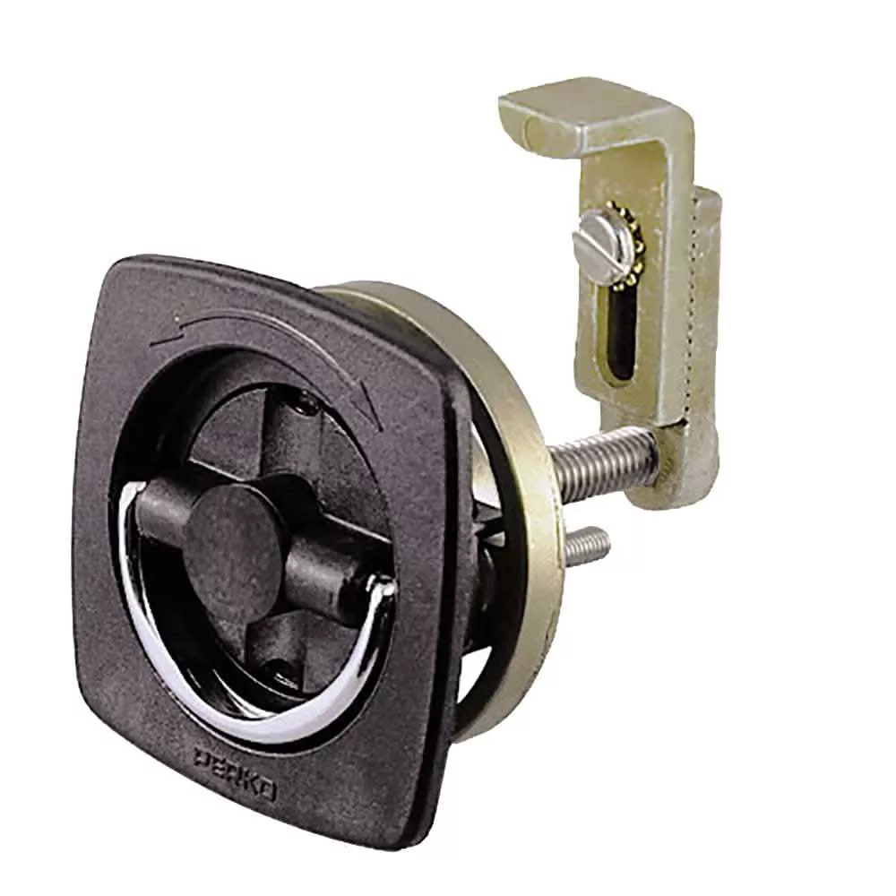 Perko Flush Latch - Non-Locking - 2.5" x 2.5" with Offset Adjustable Cam Bar - 0932DP2BLK
