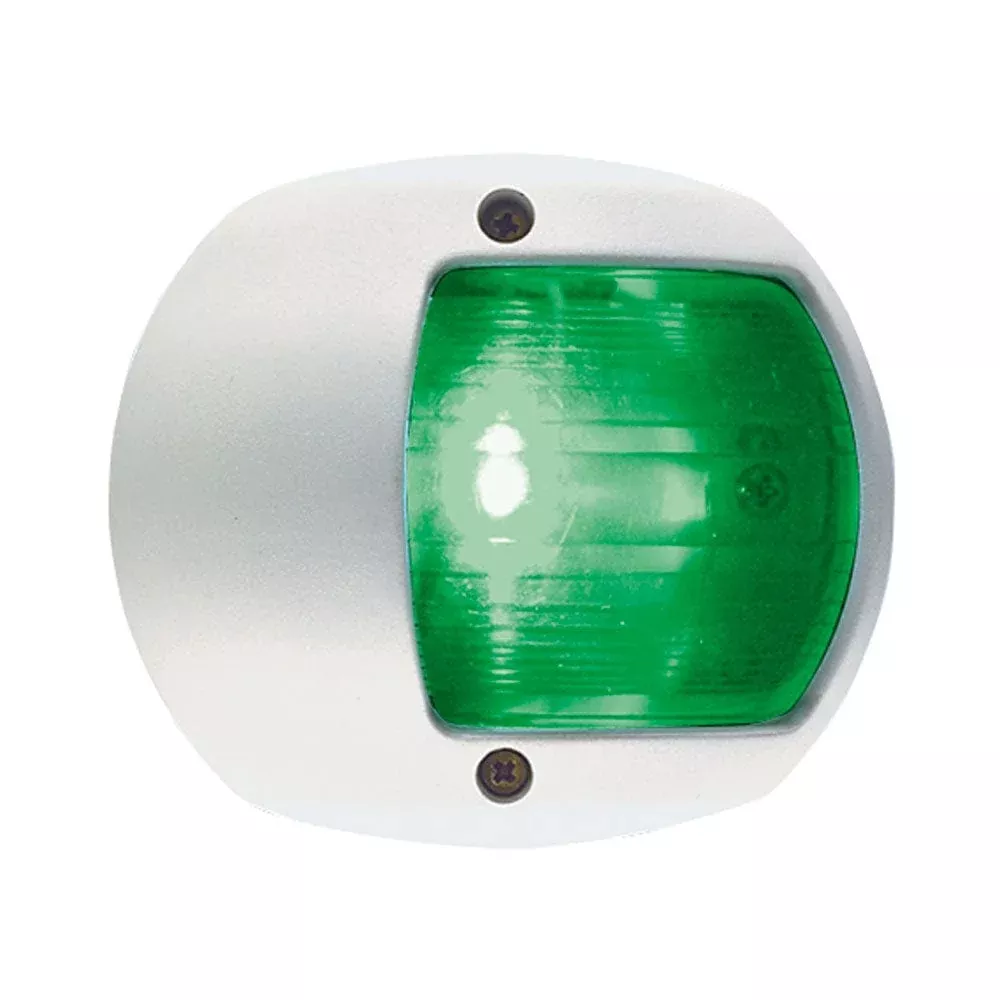 Perko LED Side Light – Green – 12V – White Plastic Housing
