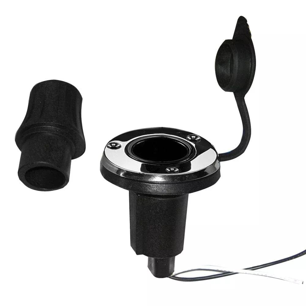 Perko Locking Collar Pole Light Mounting Base – 2 Pin – Round – Stainless Steel