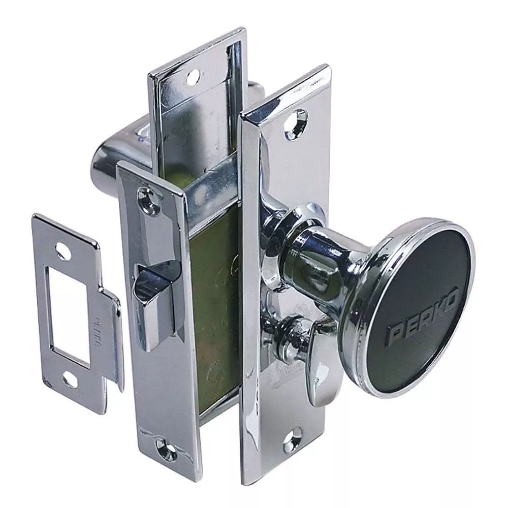 Perko Mortise Latch Set with Turn Button - 0960DP0CHR