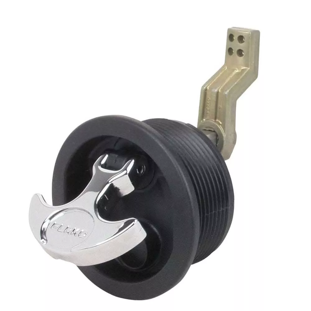 Perko Surface Mount Lock & Latch for Smooth & Carpeted Surfaces with Offset Cam Bar - 1092DP1BLK