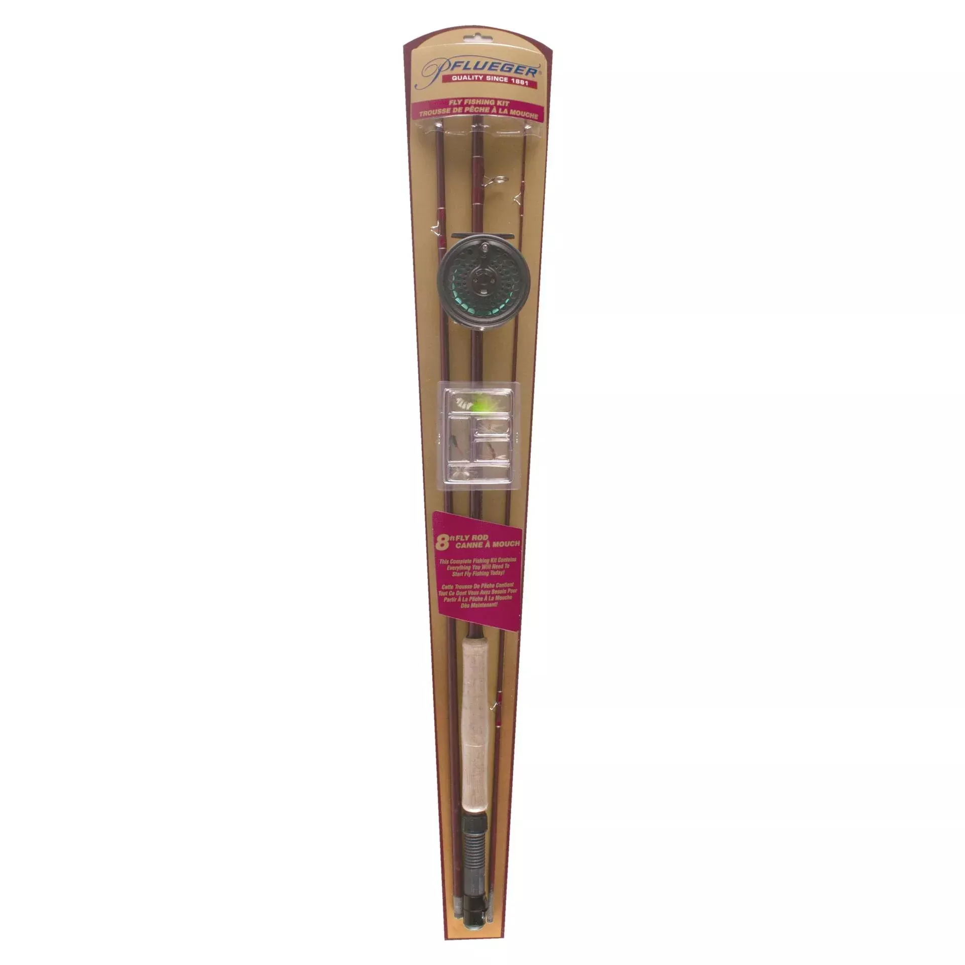 Pflueger Complete Fly Fishing Kit 8′ 3-Piece Rod