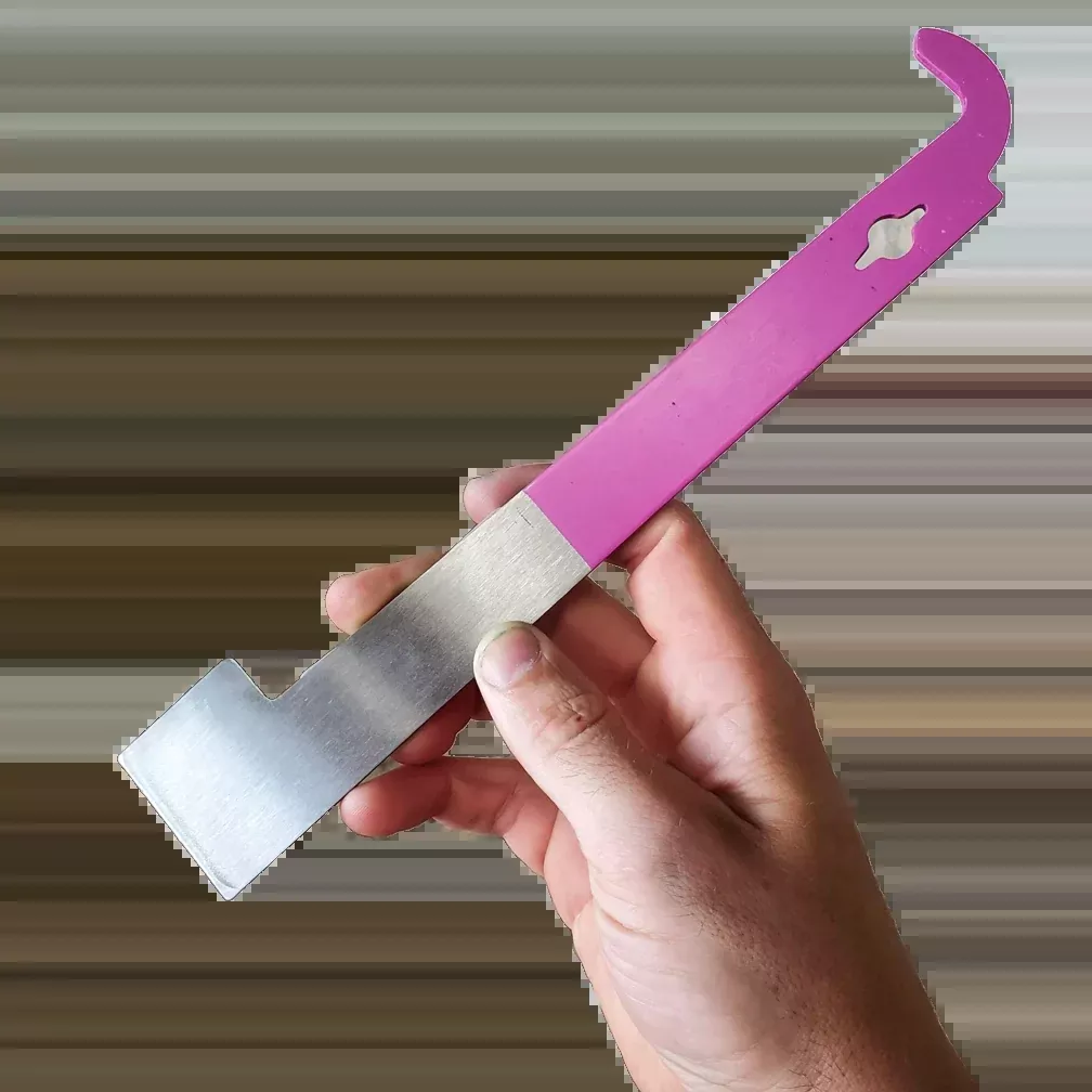 Pink Hive Tool with J Hook