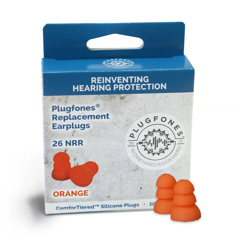 Plugfones Replacement Earplugs, Orange