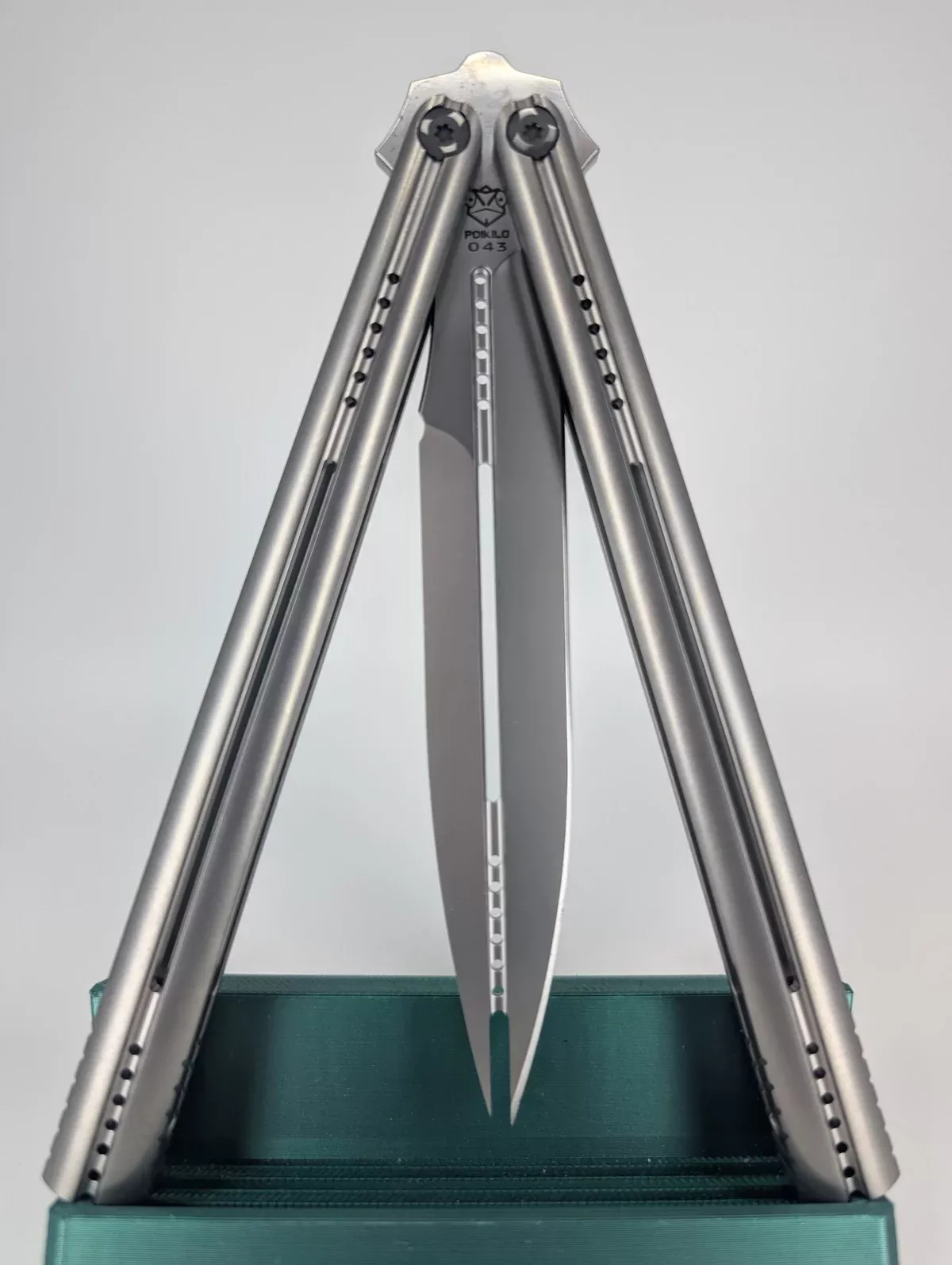 Poikilo x Syco "Nova" Titanium Live Blade Balisong