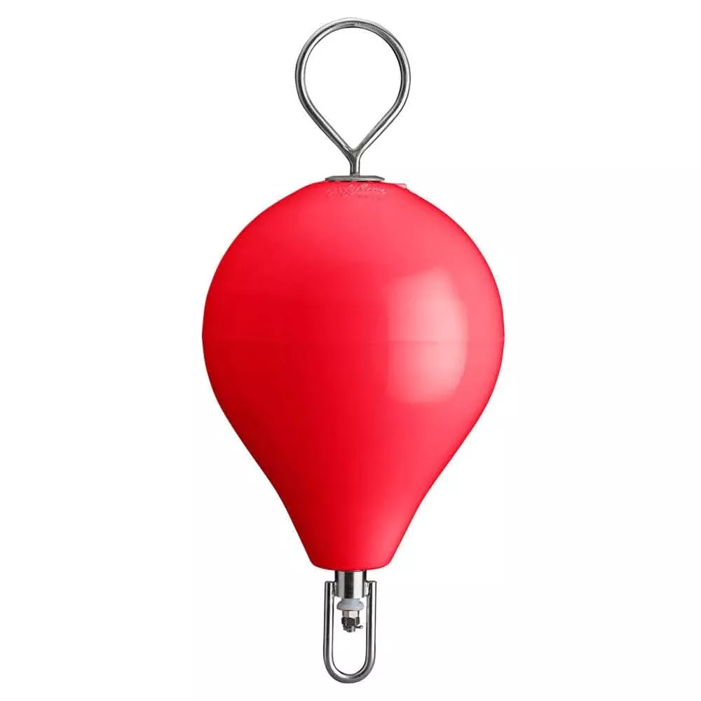 Polyform 13.5" CM Mooring Buoy w/SS Iron - Red - CM-2SS-RED