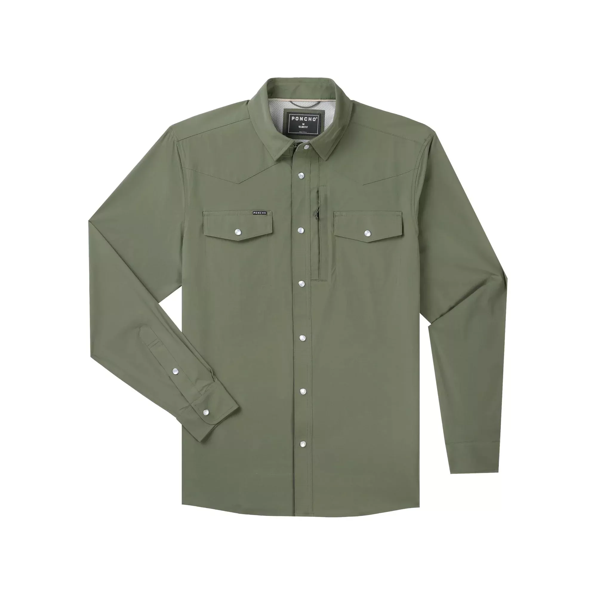 Poncho The Fence Stretcher Western Tuff-Thread Long Sleeve Shirt