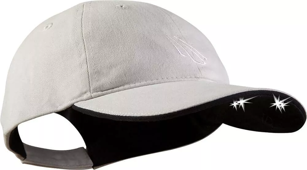 POWERCAP LED Hat Ultra-Bright Hands Free Lighted Battery Powered Headlamp – Stone Unstructured Cotton