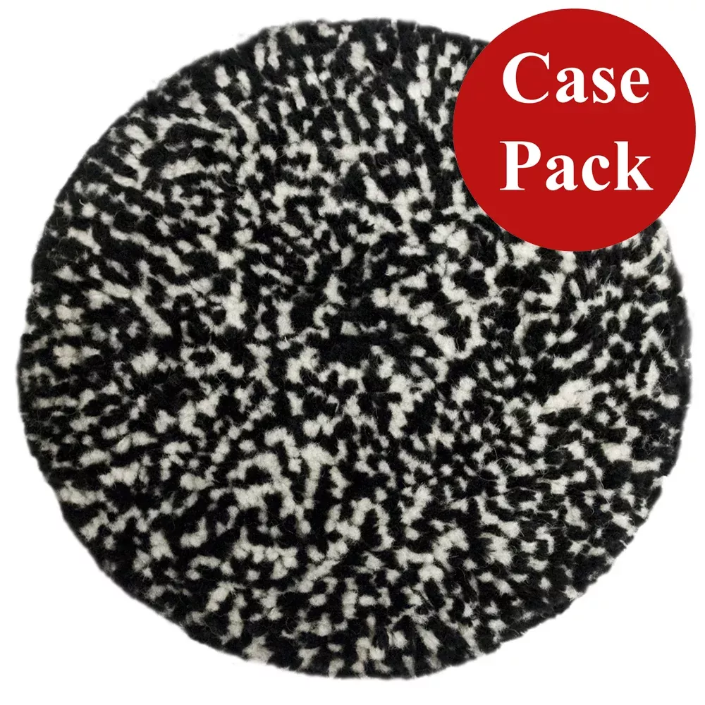 Presta Wool Compounding Pad - BlackWhite Heavy Cut - *Case of 12* - 890146CASE