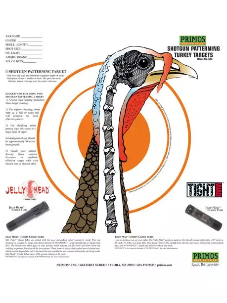Primos Shotgun Patterning Turkey Target