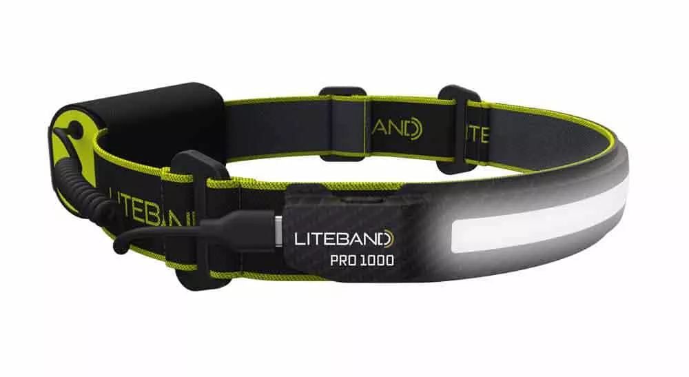 PRO 1000 Lumen LED Wide Beam Rechargeable Headlamp