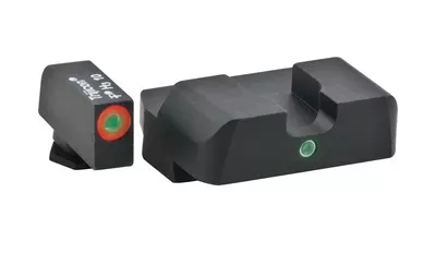 Pro i-dot Set For Glock Front ProGlo Green Tritium w/ Orange Outline Single Dot